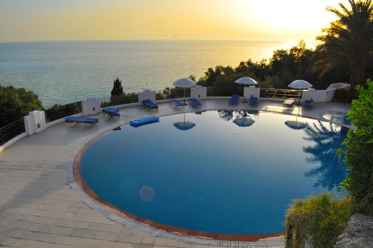 Holiday Apartments Maria With Pool And Panorama View - Agios Gordios Beach Екстериор снимка