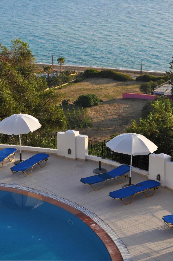 Holiday Apartments Maria With Pool And Panorama View - Agios Gordios Beach Екстериор снимка