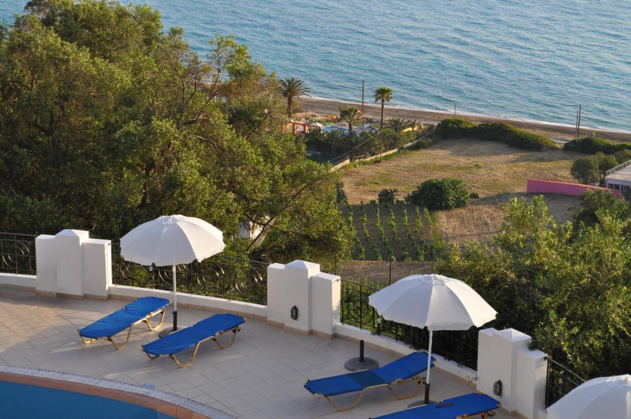 Holiday Apartments Maria With Pool And Panorama View - Agios Gordios Beach Екстериор снимка