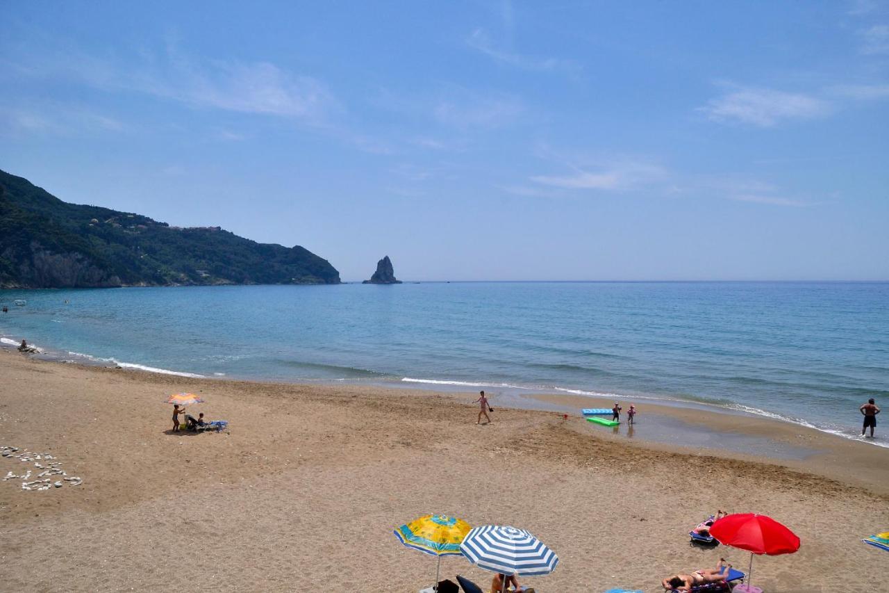 Holiday Apartments Maria With Pool And Panorama View - Agios Gordios Beach Екстериор снимка